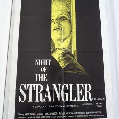 1032	VINTAGE MOVIE POSTER *NIGHT OF THE STRANGLER* 1973, HOWCO INTERNATIONAL PICTURES, APPROXIMATELY 27 IN X 41 IN
