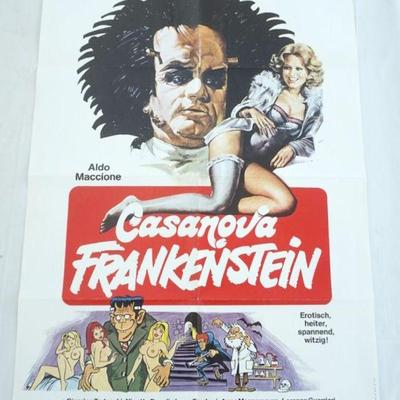 1078	VINTAGE MOVIE POSTER *CASANOVA FRANKENSTEIN* ITALIAN, 1975, CONSTANIN FILM, APPROXIMATELY 23 1/2 IN X 33 1/2 IN
