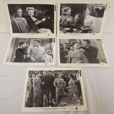 1171	VINTAGE MOVIE STILLS/PHOTOS *IN THE MEANTIME DARLING* JEANNE CRAIN, 20TH CENTURY FOX, 1944, LOT OF 5
