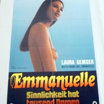 1029	VINTAGE MOVIE POSTER *EMMANUELLE* AVIX ASCOT, APPROXIMATELY 23 1/2 IN X 33 IN
