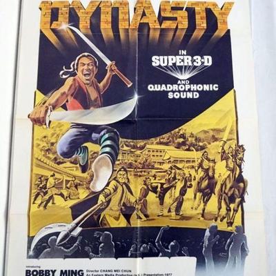 1075	VINTAGE MOVIE POSTER *DYNASTY* BOBBY MING, 1977, JAD FILMS INTERNATIONAL, APPROXIMATELY 27 IN X 41 IN
