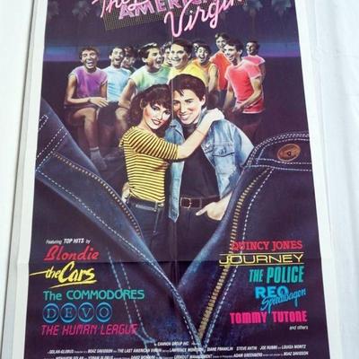 1028	VINTAGE MOVIE POSTER *THE LAST AMERIAN VIRGIN* 1983, CANNON FILMS, APPROXIMATELY 27 IN X 41 IN
