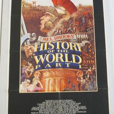 1133	VINTAGE MOVIE POSTER *HISTORY OF THE WORLD PART 1* 1981, MEL BROOKS, APPROXIMATELY 27 IN X 41 IN
