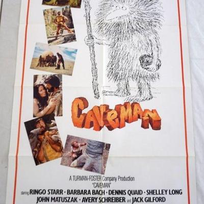 1061	VINTAGE MOVIE POSTER *CAVEMAN* RINGO STAR, 1981, UNITED ARTISTS, APPROXIMATELY 27 IN X 41 IN
