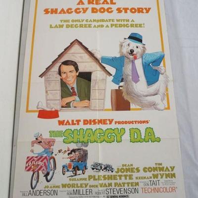 1129	VINTAGE MOVIE POSTER *THE SHAGGEY DA* WALT DISNEY, 1976 DEAN JONES, APPROXIMATELY 27 IN X 41 IN
