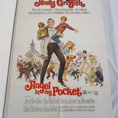 1123	VINTAGE MOVIE POSTER *ANGEL IN MY POCKET* ANDY GRIFFITH, JERRY VAN DIKE, 1969, UNIVERSAL PICTURES, APPROXIMATELY 27 IN X 41 IN
