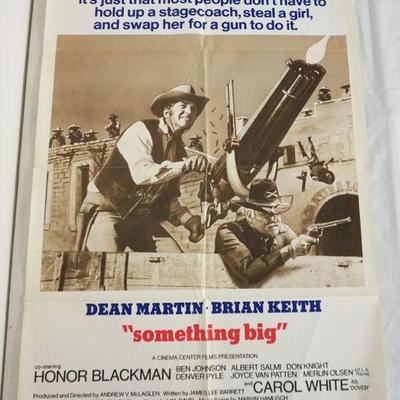 1135	VINTAGE MOVIE POSTER *SOMETHING BIG* DEAN MARTIN, 1971, APPROXIMATELY 27 IN X 41 IN
