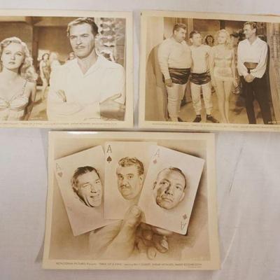 1176	VINTAGE MOVIE STILLS/PHOTOS *THREE OF A KIND* SHEMP HOWARD, MONOGRAM, 1944, LOT OF 3
