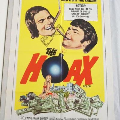 1096	VINTAGE MOVIE POSTER *THE HOAX* 1972, APPROXIMATELY 27 IN X 41 IN
