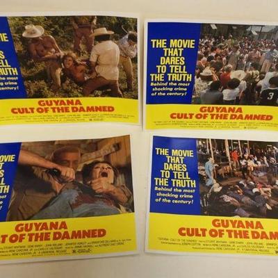 1151	VINTAGE MOVIE LOBBY CARDS *GUYANA CULT OF THE DAMNED* 1979, LOT OF 4

