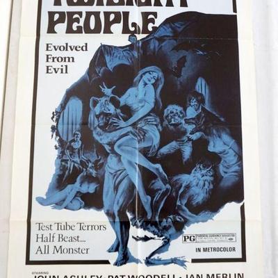1047	VINTAGE MOVIE POSTER *TWILIGHT PEOPLE* 1972, DIMENSION PICTURES RELEASE, APPROXIMATELY 27 IN X 41 IN
