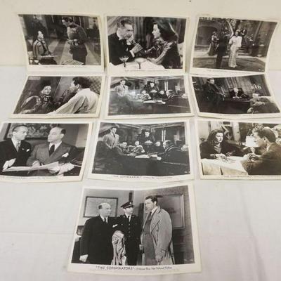 1159	VINTAGE MOVIE STILLS/PHOTOS * THE CONSPIRATORS* WARNER BROS, 1944, LOT OF 10
