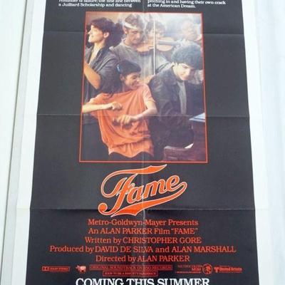 1016	VINTAGE MOVIE POSTER *FAME* COMING THIS SUMMER, ADVANCE 1 SHEET, APPROXIMATELY 27 IN X 41 IN
