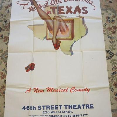 1139	VINTAGE MOVIE POSTER *THE BEST LITTLE WHORHOUSE IN TEXAS* 1978, UNIVERSAL, APPROXIMATELY 41 IN X 57 1/2 IN
