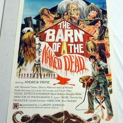 1006	VINTAGE MOVIE POSTER *THE BARN OF THE NAKED DEAD* W/ANDREW PRINE, 1975, TWIN WORLD PICTURES, APPROXIMATELY 27 IN X 41 IN
