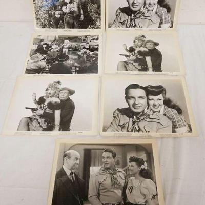 1188	VINTAGE MOVIE STILLS/PHOTOS *THE SINGING SHERIFF* UNIVERSAL, 1944, LOT OF 7
