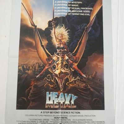 1145	VINTAGE MOVIE POSTER *HEAVY METAL* 1981, COLUMBIA, APPROXIMATELY 18 IN X 24 1/2 IN
