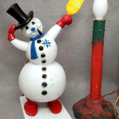 Ng033 mid century rosbro snowman lamp noma candle lamp