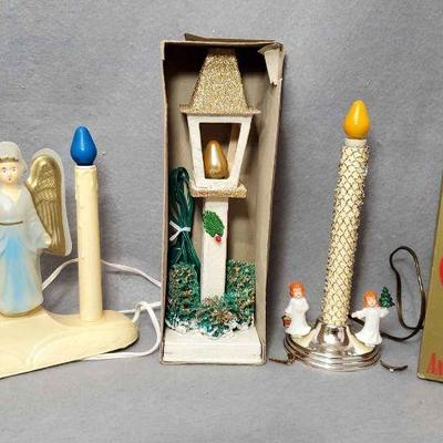 Ng100 vintage electric angel and street lamp candle lights