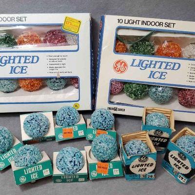 Ng024 lighted ice christmas light set with extra bulbs