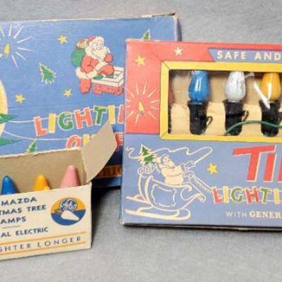 Ng018 vintage timco christmas lights and mazda bulbs