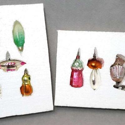 Ng020 vintage russian hand painted glass ornaments