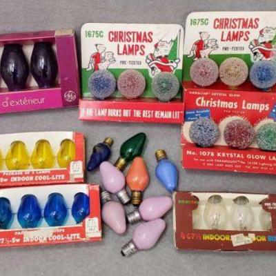 Ng070 christmas light bulbs mixed sizes and colors