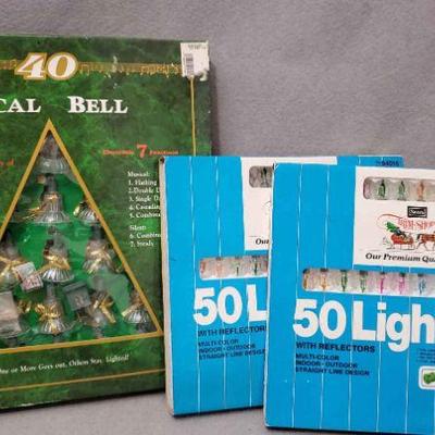 Ng108 musical lighted bells and reflector mini lights sets