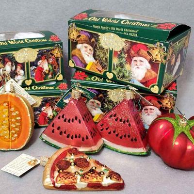 Ng009 old world christmas glass food ornaments