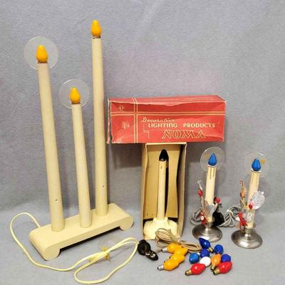 Ng104 vintage noma electric candles and halo candolier