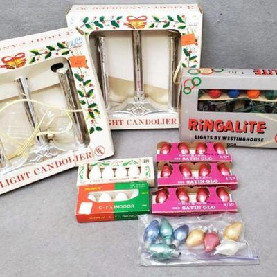 Ng130 vintage christmas lights bulbs and electric candelabras