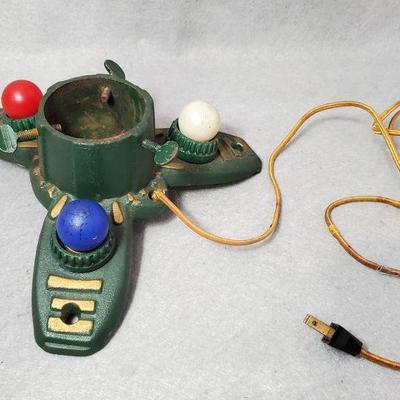 Ng094 vintage light up cast iron christmas tree stand