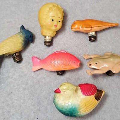Ng064 mid century plastic holiday novelty bulbs