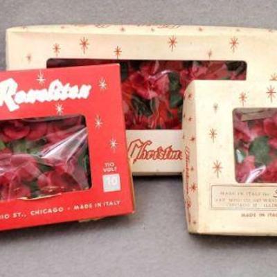 Ng089 mid century silvestri rose shaped christmas lights