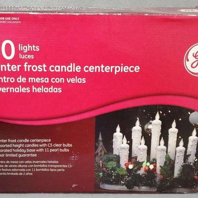Ng023 ge winter frost christmas candle centerpiece
