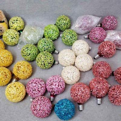 Ng122 vintage lighted ice christmas ball bulbs