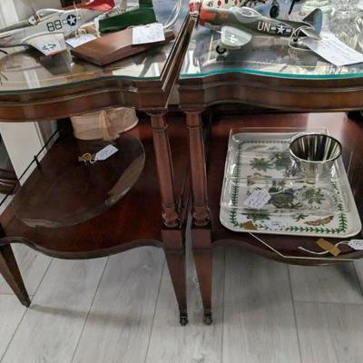 RARE SOLID MOHOGANY TABLES SET-REDUCED!! GREAT DEAL!

