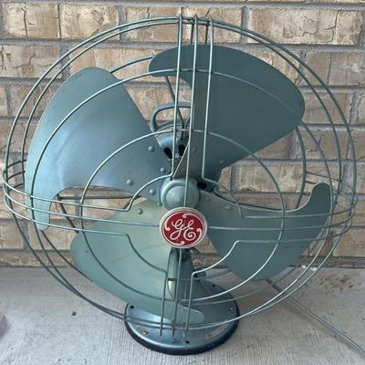 Vintage GE Industrial 3-speed Oscillating Fan
