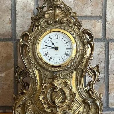 Uranio Quartz Brass Movement Mantel Clock - Battery Powered 