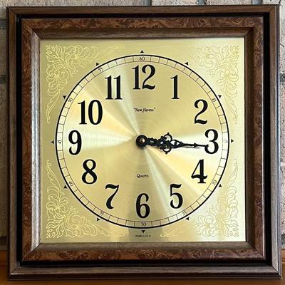 New Haven Quartz Battery Powered Wall Clock