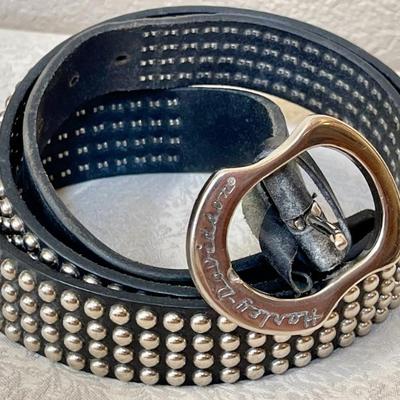 Harley-davidson Motorcycles Authentic Leather And Metal Belt Size 42
