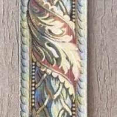 49.5 Inch Decorative Tapestry With Heavy Brass Finials 