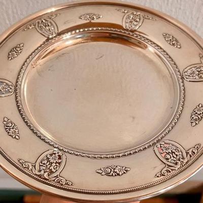 Wallace Rose Point Sterling Silver 6.75 Inch Bread Plates 116 Grams 