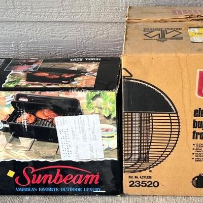 Sunbeam Gas Table Top Gril Model 8205 With Meber Patio Electric Bug Killer With Original Boxes
