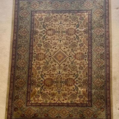 Ethan Allen 100 Percent New Zealand Wool 68" X 92" Beige Area Rug (As Is)