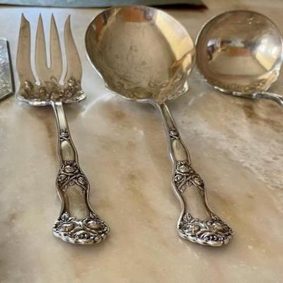 Silver Plate - Stratford Silver Co. Spoon And Fork, Rogers Ladle, And Cake Server