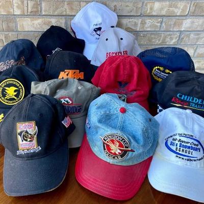 Lot Of Snap Back Advertising And Racing Hats - NRA, Patriot Fuels, Valvoline, Carhartt, And More