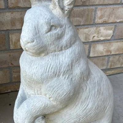 Cast Cement Bunny Yard Art
