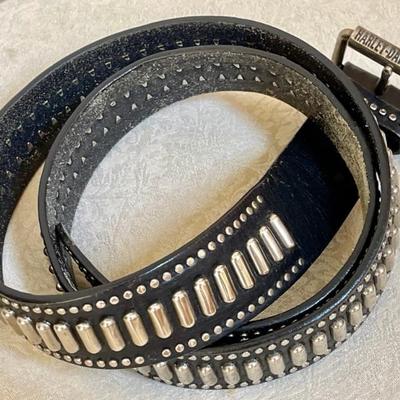 Harley-davidson Motorcycles Authentic Leather And Metal Belt Size 40