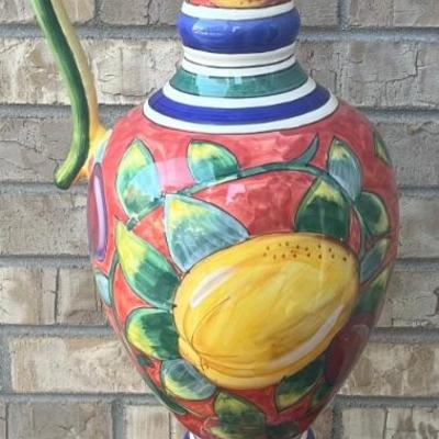 24" Colorful Ceramic Large Pitcher